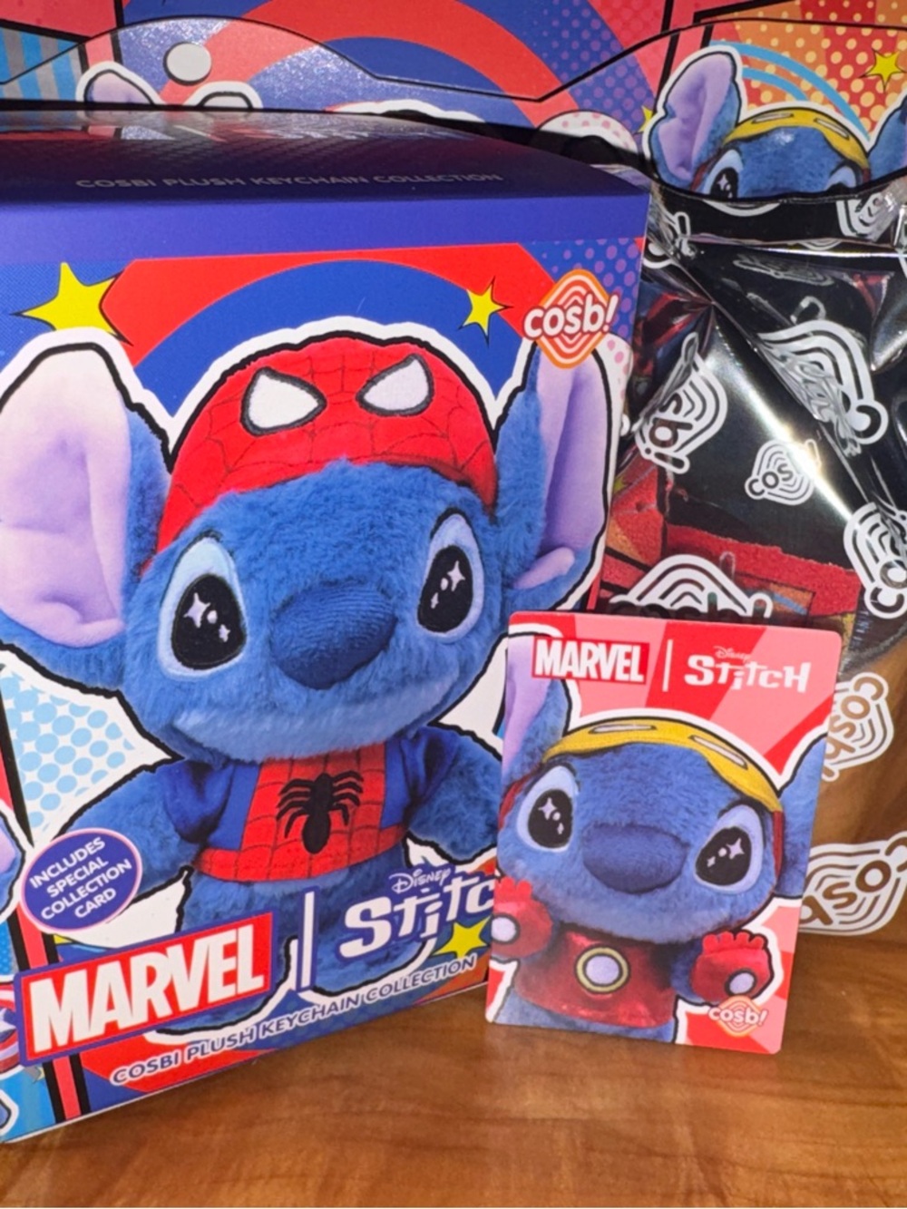 Disney x Cosb! Stitch Marvel Plush Pendant - Iron Man